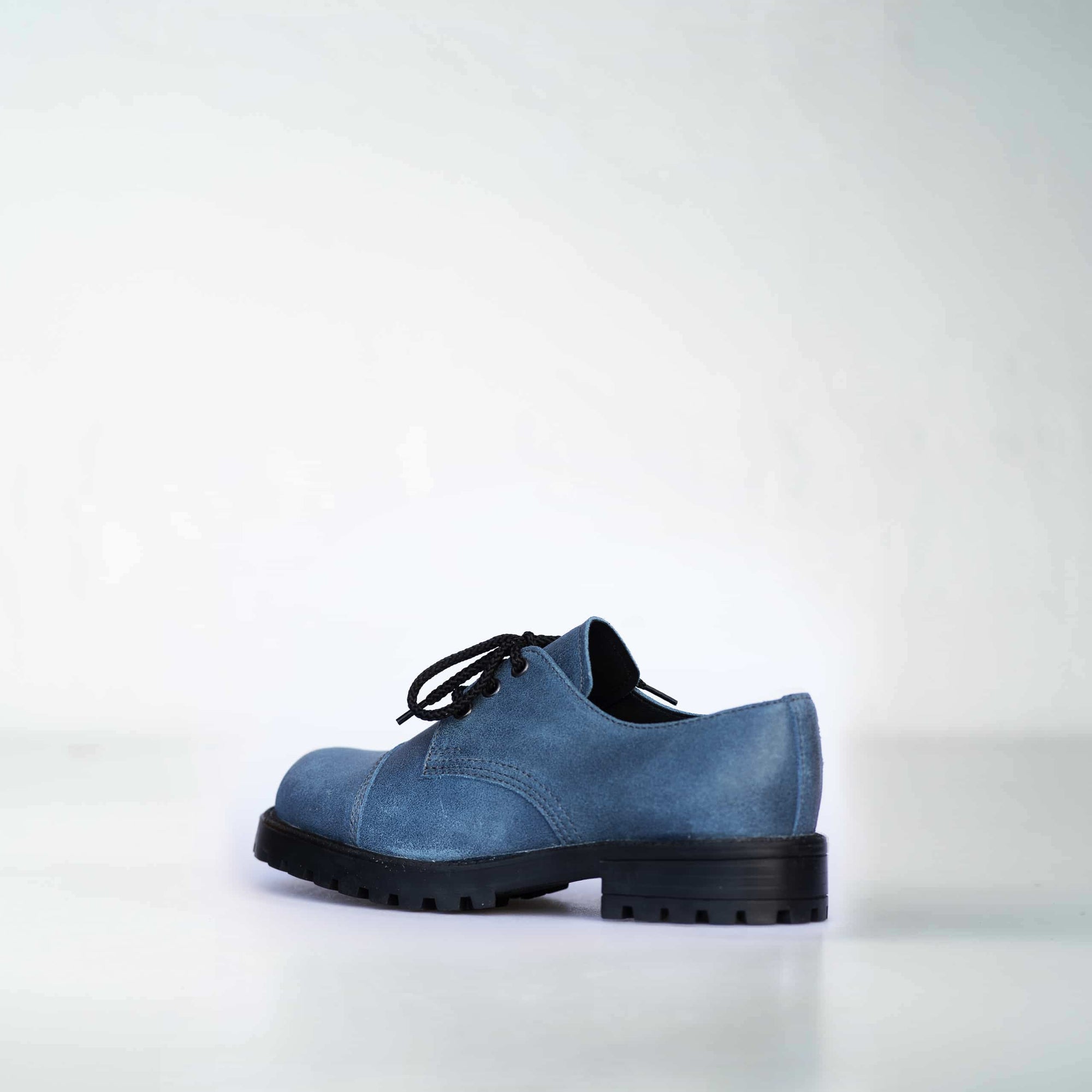 Blue Leather Lace Up Shoes for Everyday Adventures