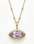 Siren’s Teardrop Amethyst Necklace - Gold or Silver