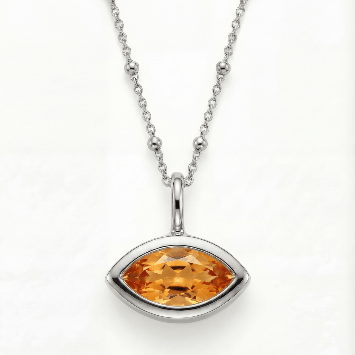 Siren’s Teardrop Citrine Necklace - Gold or Silver