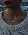 Siren’s Teardrop Sky Blue Topaz Necklace - Gold or Silver