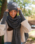 Charcoal Essential Knit Alpaca Gloves
