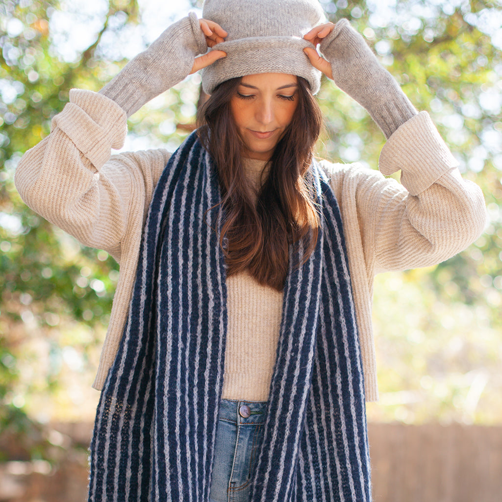 Coastal Stripe Alpaca Scarf