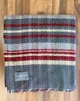 Large Checked Random Recycled Wool Blanket
