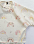 Long Sleeved Baby Bib - Rainbow print