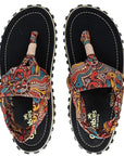 Women's Slingback Sandals in Aboriginal Print