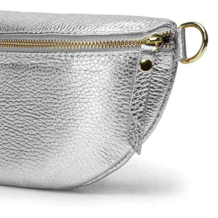 Silver Leather Belt Sling Bag Sostter Brix Bailey
