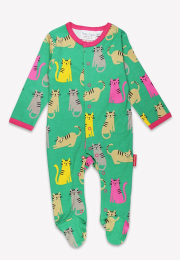 Premium Organic Cotton Baby Onesie with Cute Kitten Print, Super Soft and Eco-Friendly by Toby Tiger at brixbailey.com