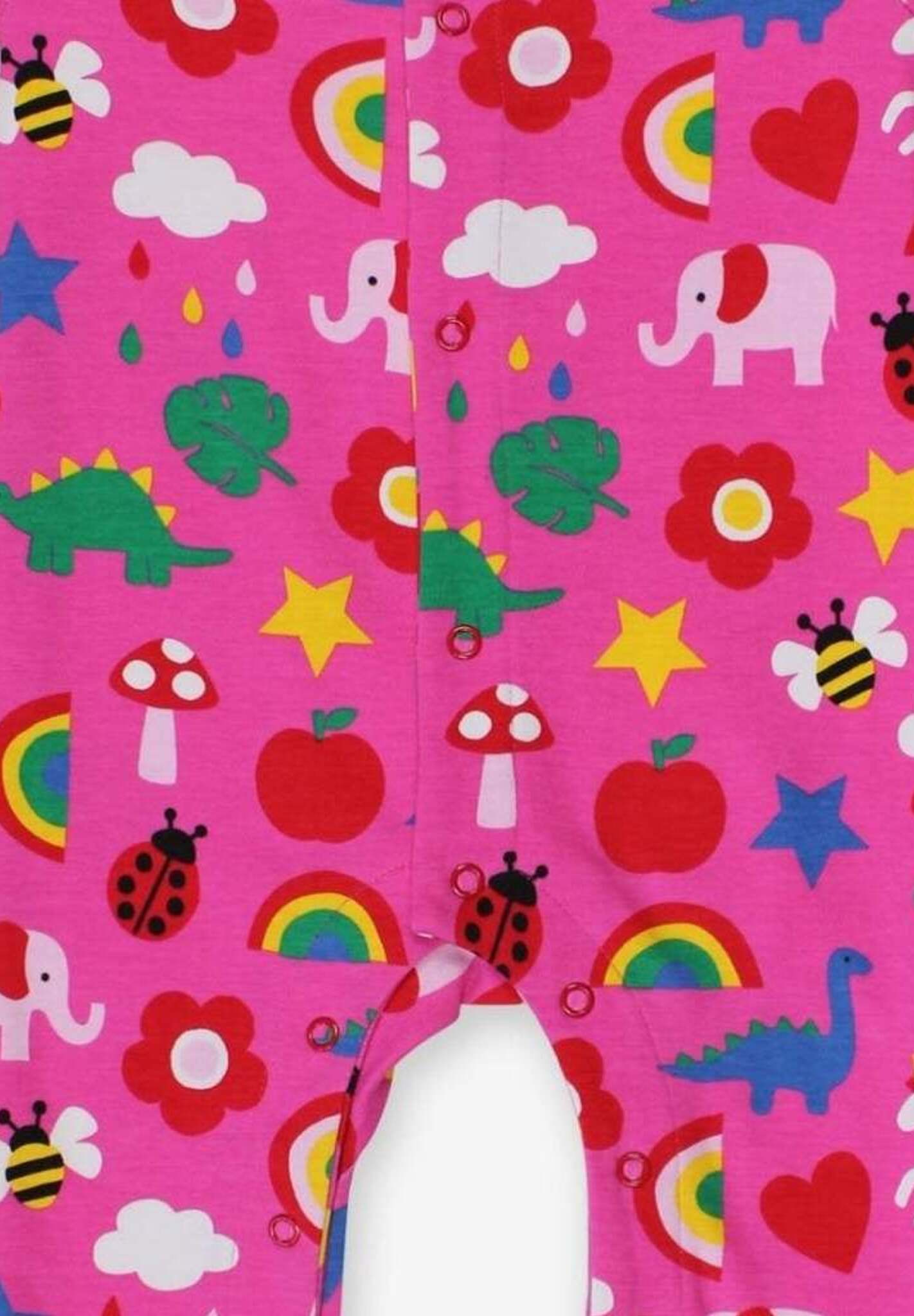 Premium Dinosaur and Unicorn Printed Organic Cotton Baby Sleepsuit with Snap Buttons for Easy Diaper Changes by Toby Tiger at brixbailey.com