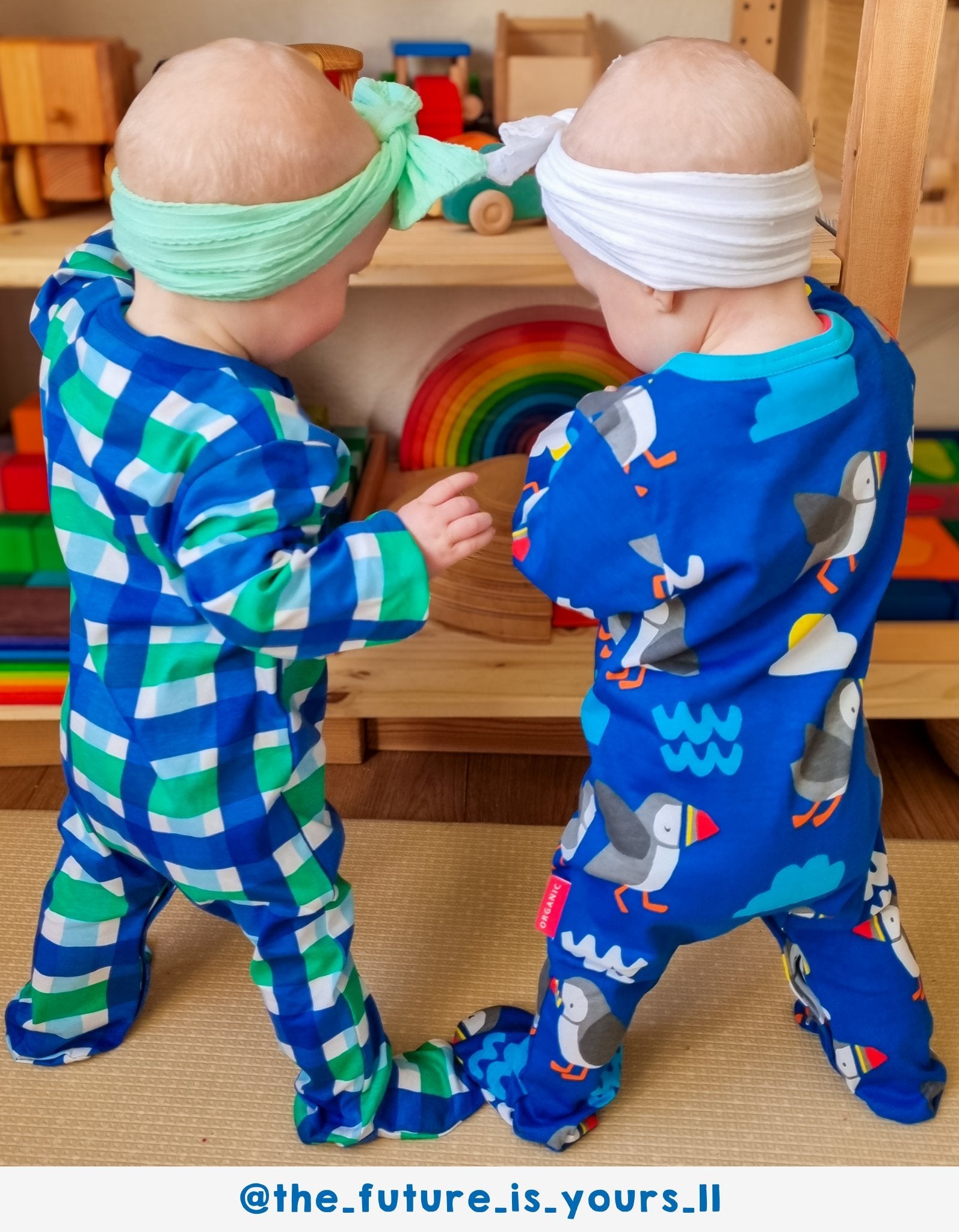 Adorable Organic Kids Pajamas with Toby Tiger Sun Clouds and Waves Print, GOTS Certified Cotton, Easy Snap Closure by Toby Tiger at brixbailey.com