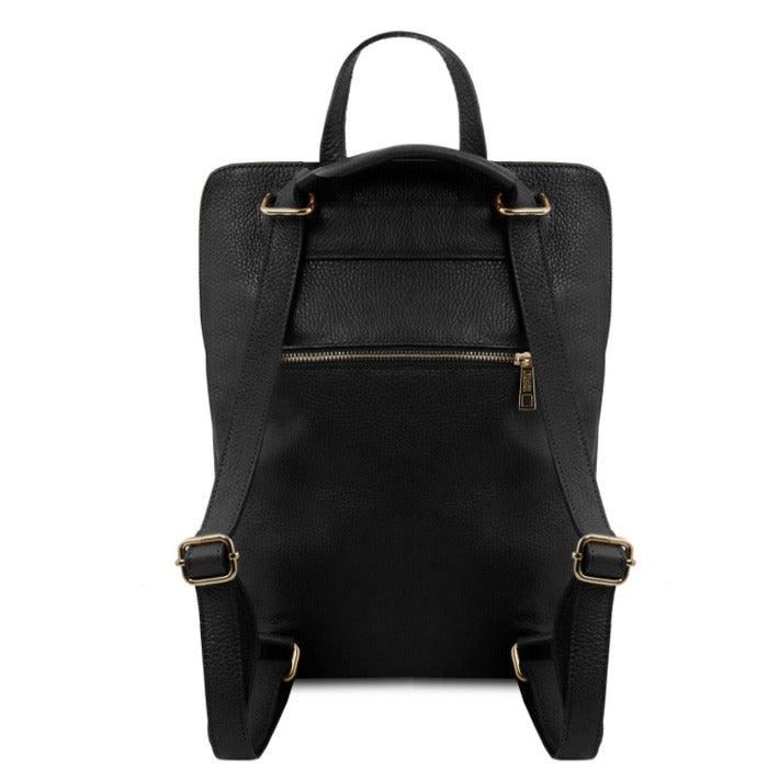 Mini Black Pebbled Leather Backpack – Stylish &amp; Functional by Sostter at brixbailey.com