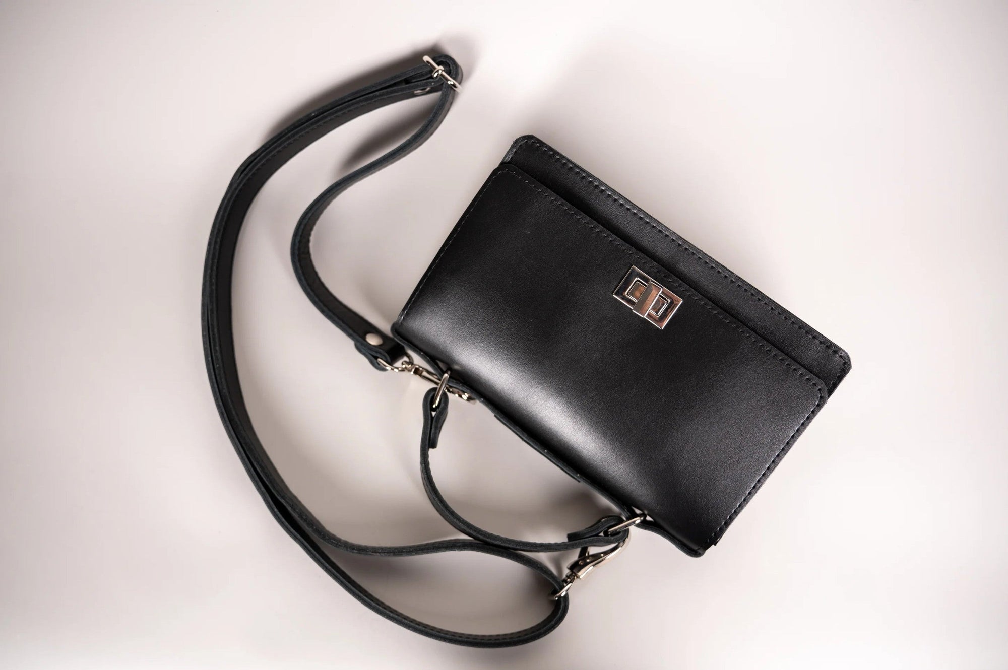 Small Briefcase Handbag - Black