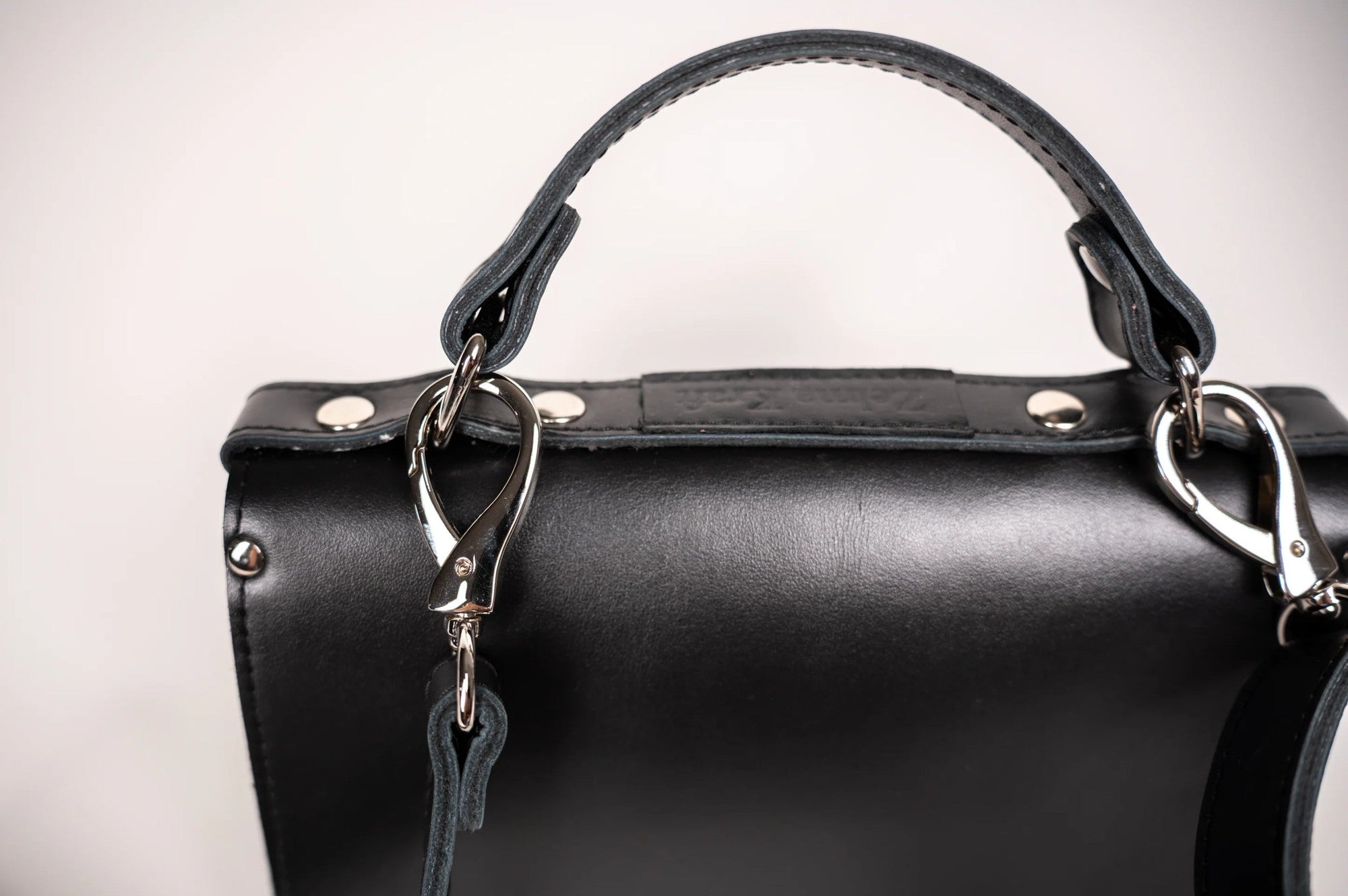 Small Briefcase Handbag - Black