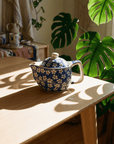 Small Herbal Teapot - Blue Daisy