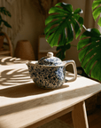 Small Herbal Teapot - Blue Pattern
