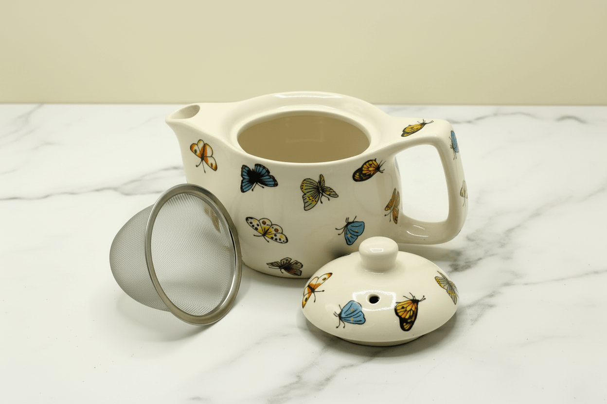 Small Herbal Teapot - Butterflies