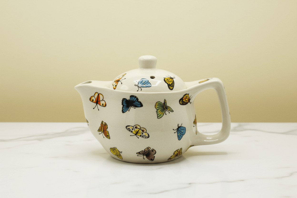 Small Herbal Teapot - Butterflies