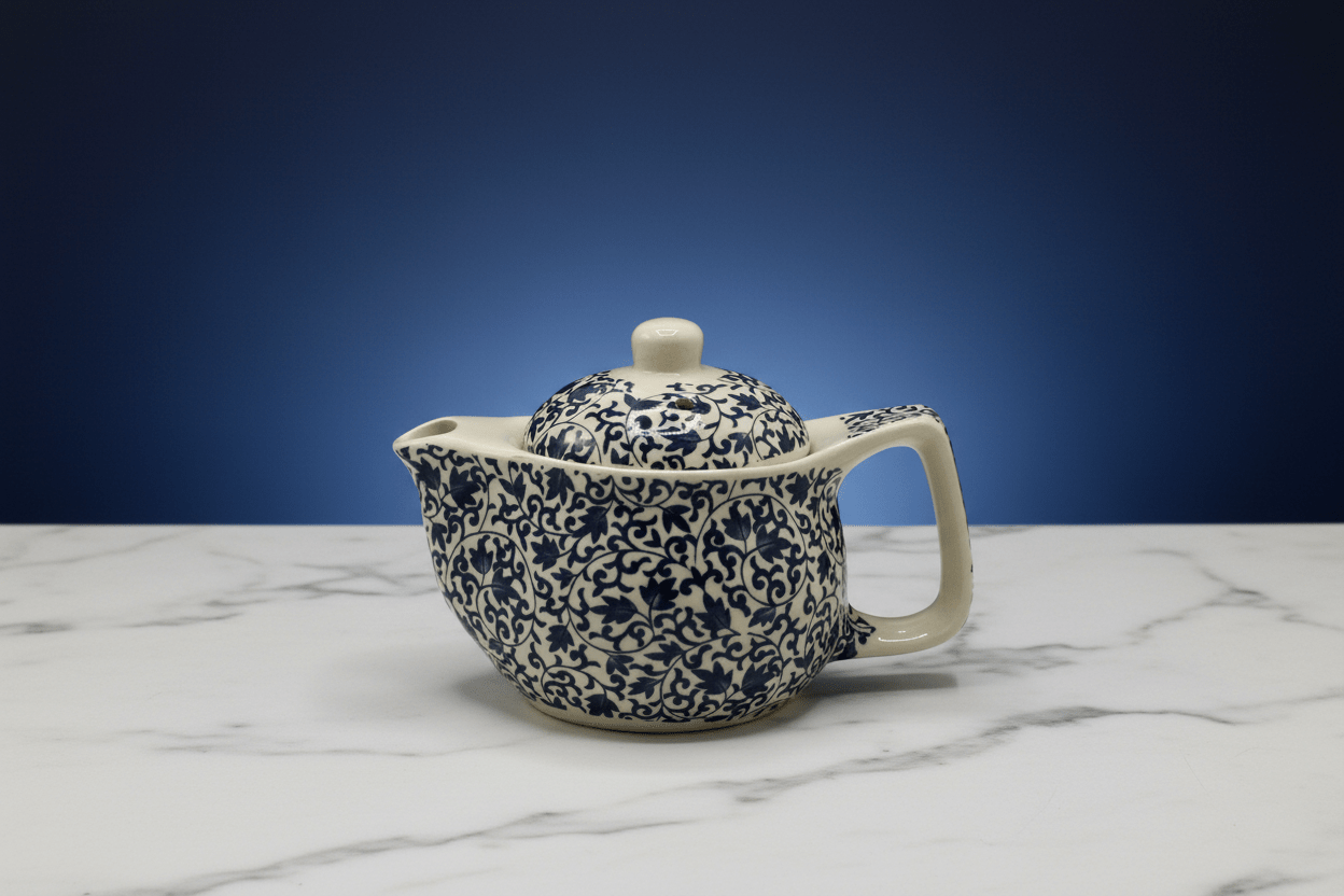 Small Herbal Teapot - Blue Pattern