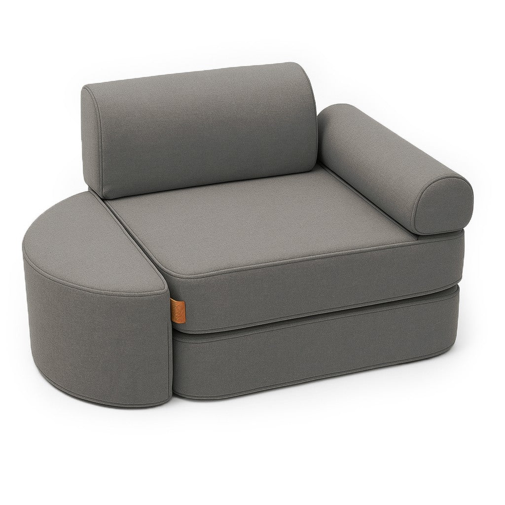 Small Indoor and Outdoor Pocket Sofa in Clay Taupe