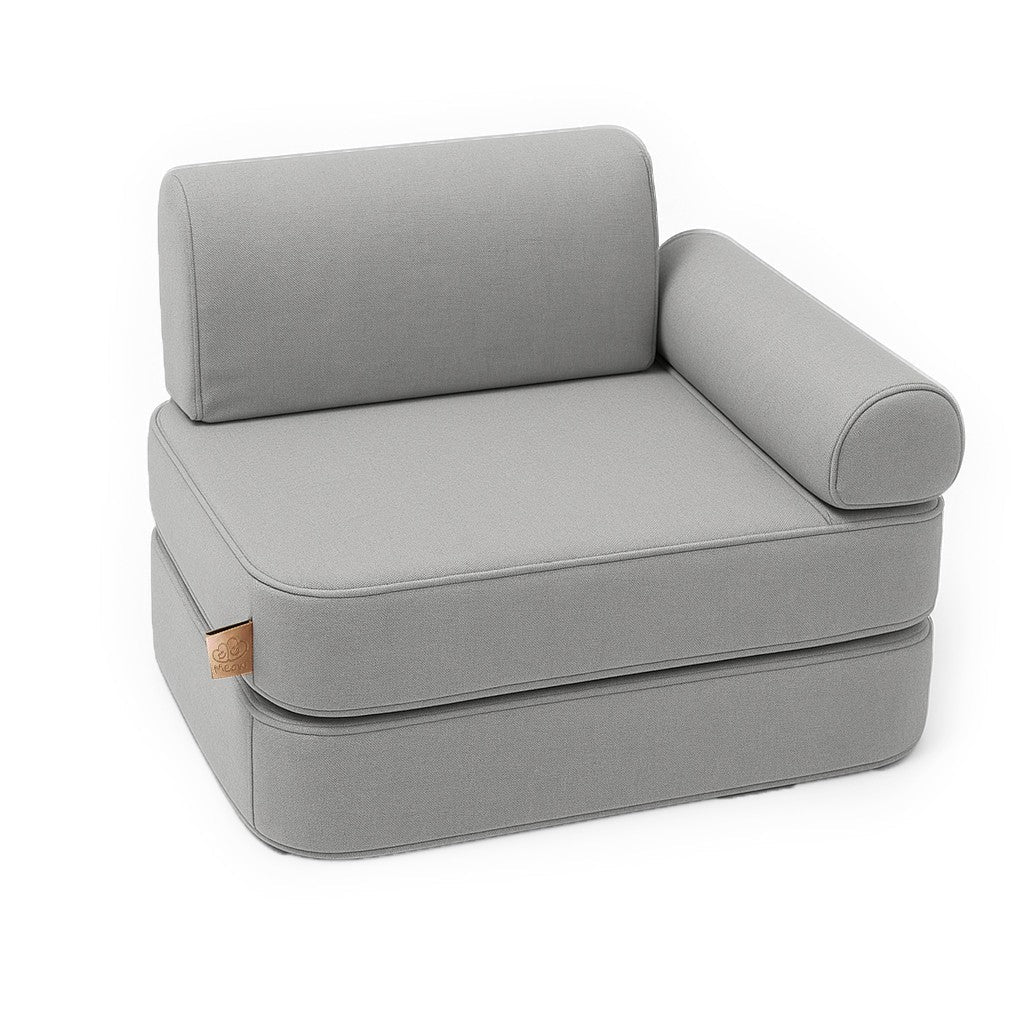 Small Indoor and Outdoor Pocket Sofa for Kids in Fog Gray