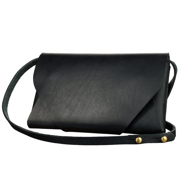 Versatile Leather Clutch Wallet with Adjustable Strap
