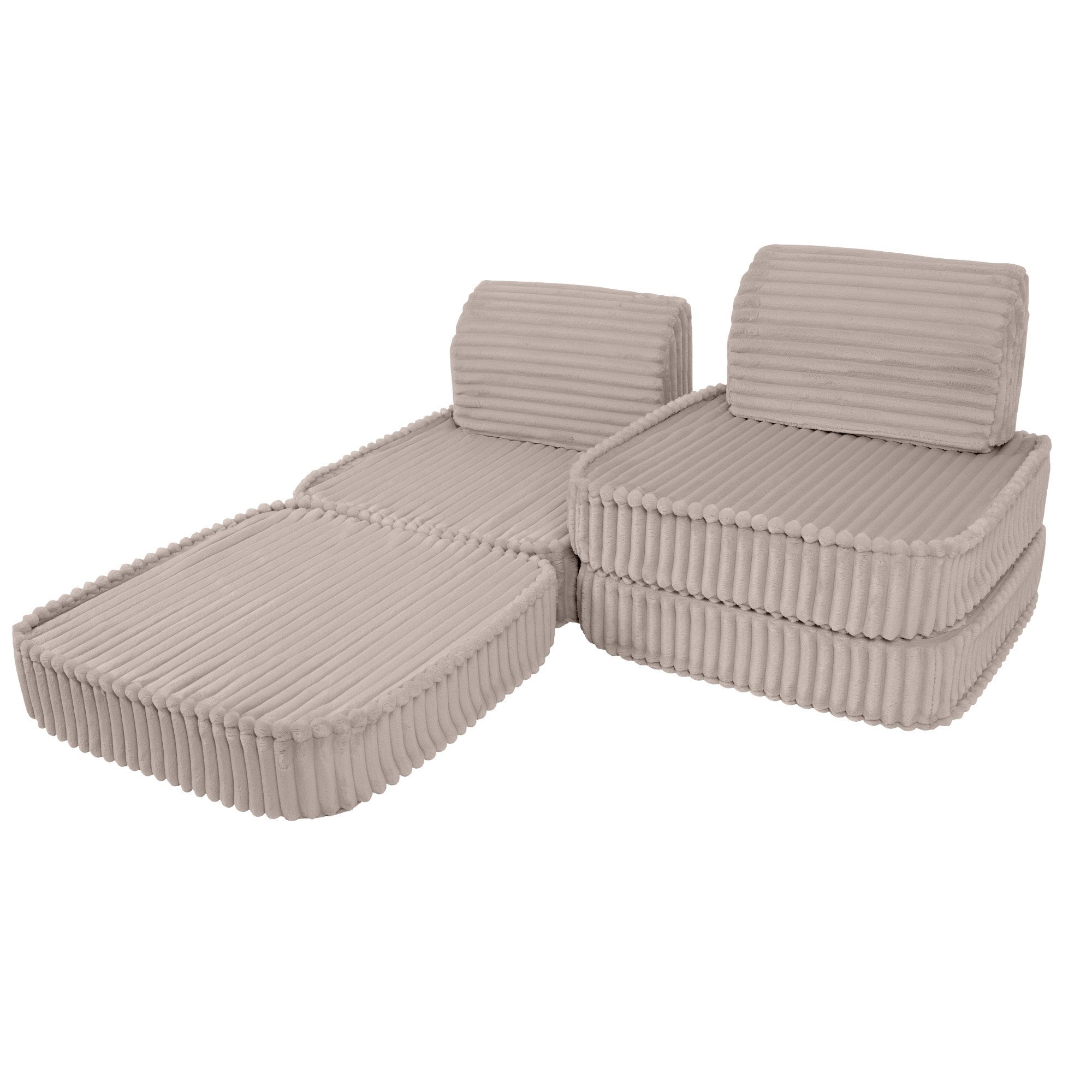 Small Modular Sofa for Kids in Churros Beige