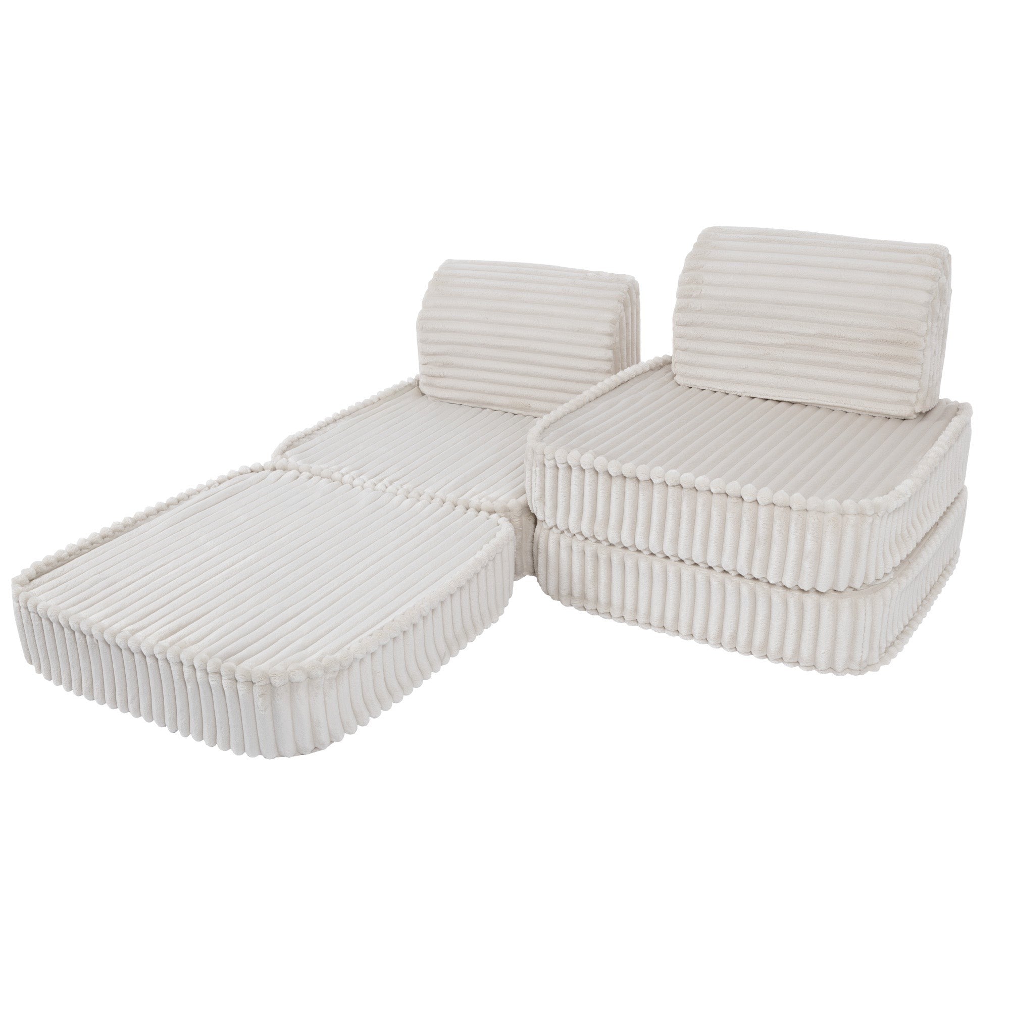 Small White Modular Sofa for Kids