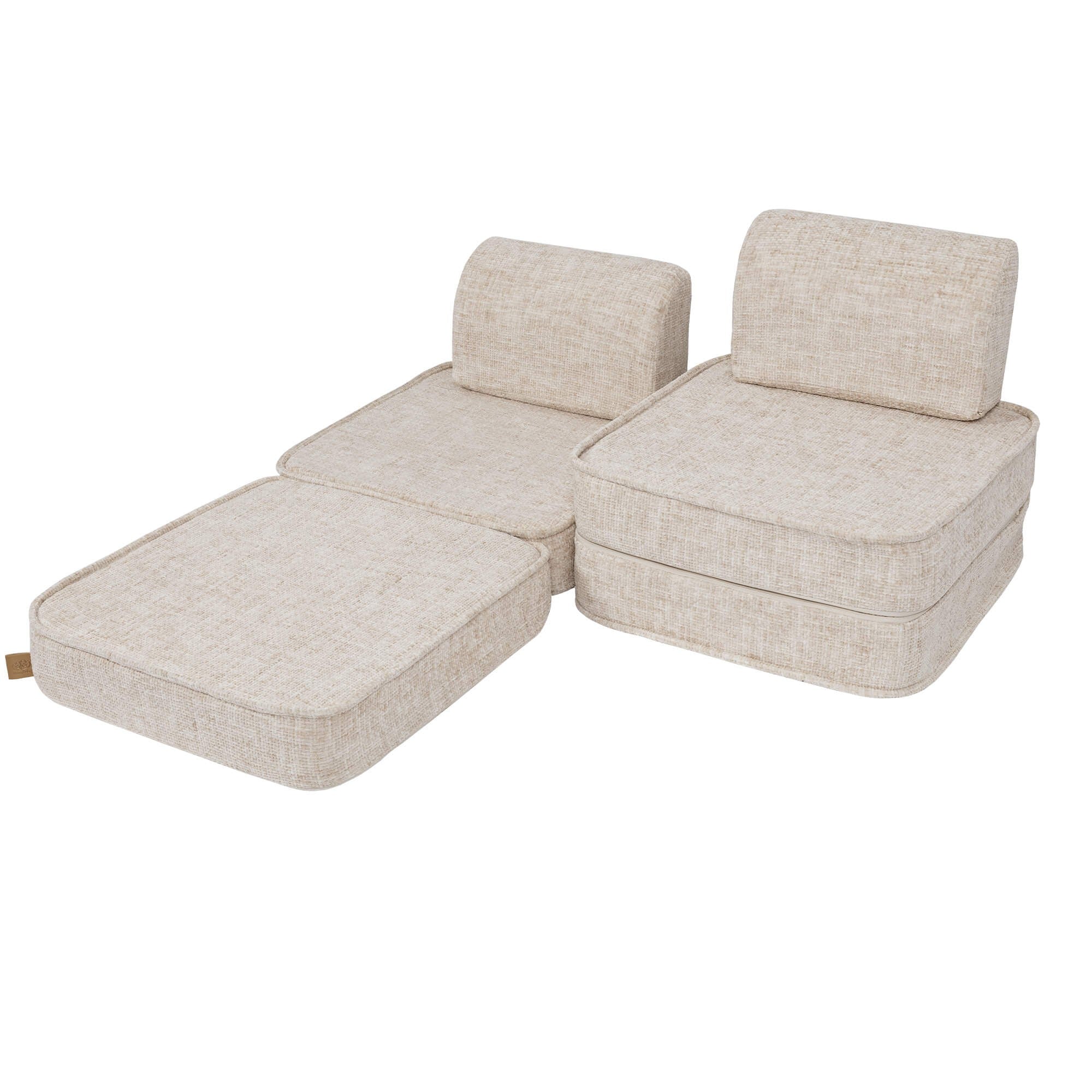 Small Modular Sofa for Kids in Marshmellow Beige