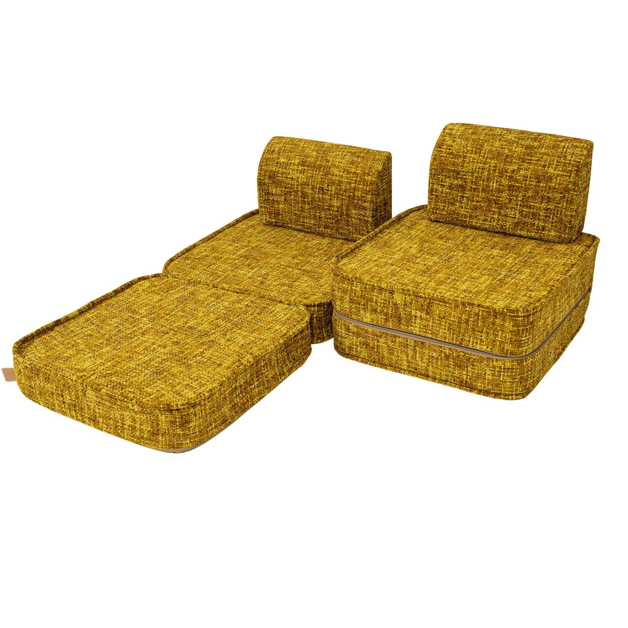 Small Modular Sofa for Kids in Honey Mustard