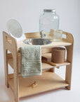 Small Single Montessori Wash Station with Lid