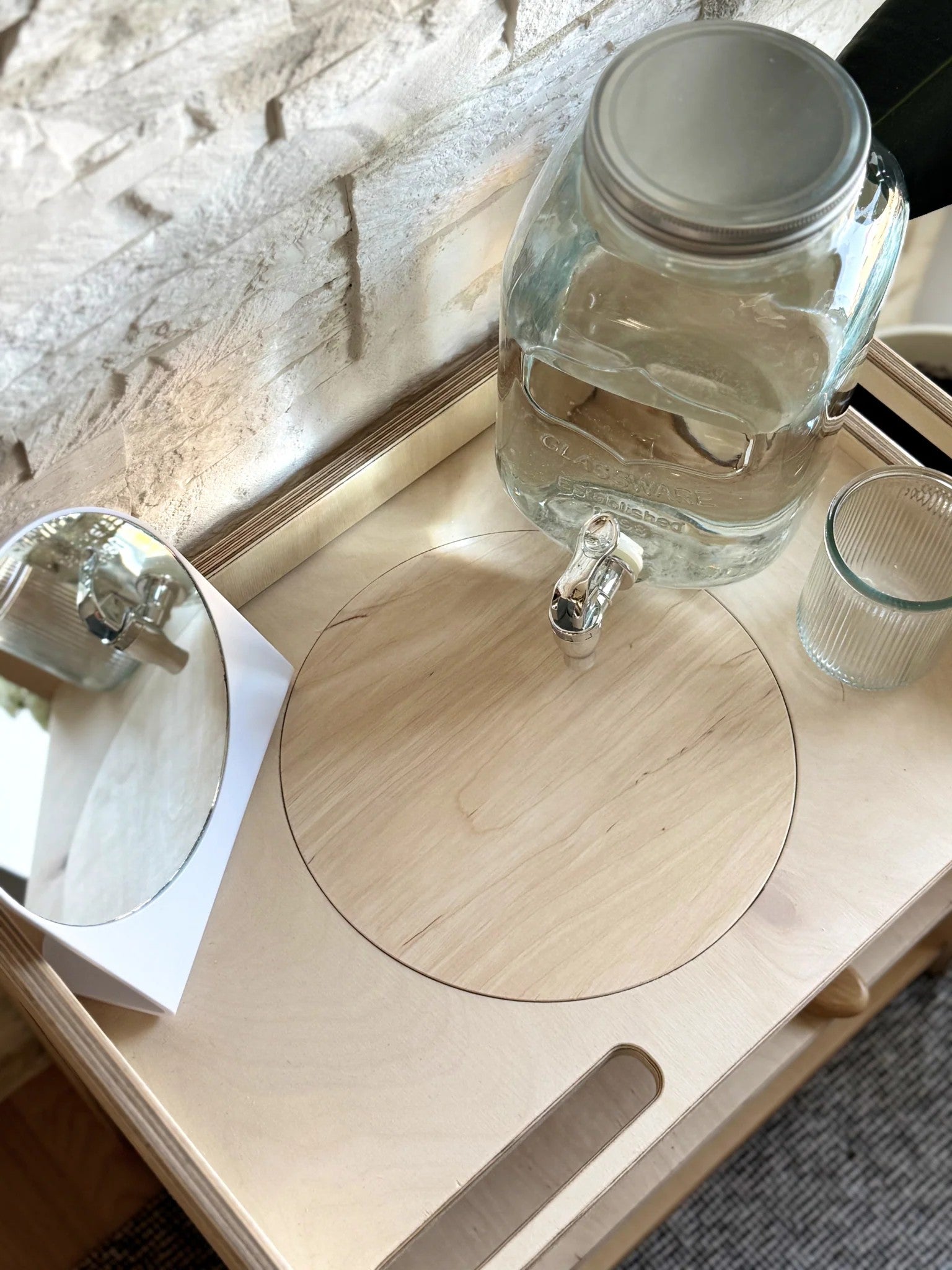 Small Single Montessori Wash Station with Lid