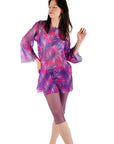 Tan-Through Tunic - Pink Tropics
