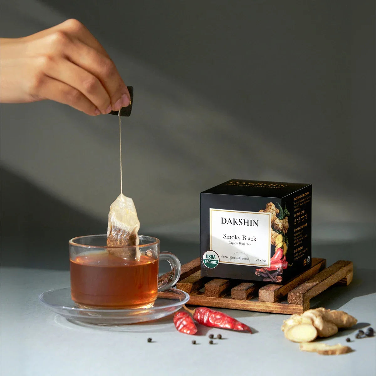 Organic Smoky Black Tea - Bold &amp; Aromatic by Dakshin