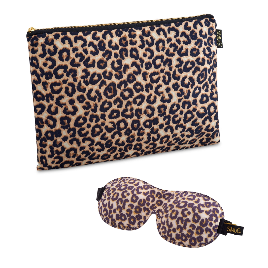 Contoured Sleep Mask &amp; Accessories Bag Set - Various Prints
