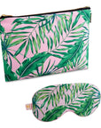 Satin Sleep Mask & Accessories Bag Set - Various Prints