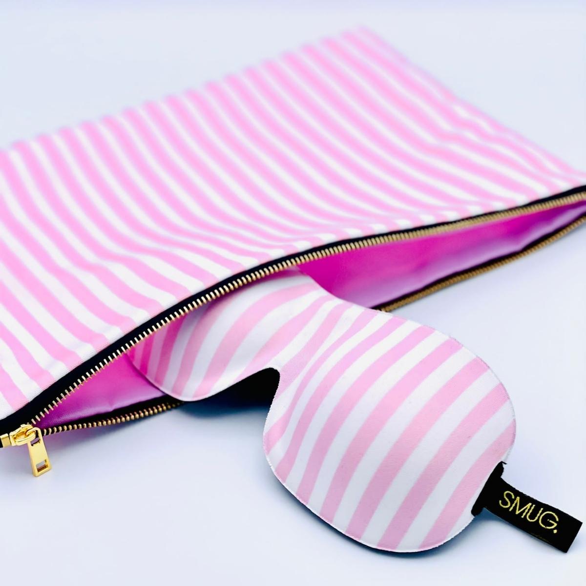 Contoured &amp; Satin Sleep Mask Double Pack &amp; Accessories Bag Set - Various Prints