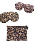 Contoured & Satin Sleep Mask Double Pack & Accessories Bag Set - Various Prints
