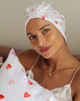 Soft Satin Pillowcase Set, Loveheart