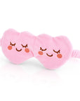 Novelty Plush Sleep Mask - Pink Hearts