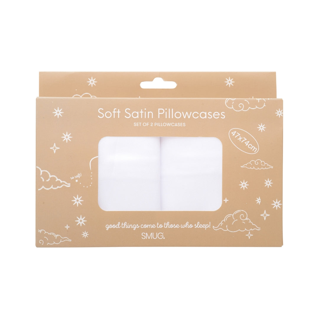 Soft Satin Pillowcase Set, Cloud