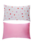 Soft Satin Pillowcase Set, Loveheart