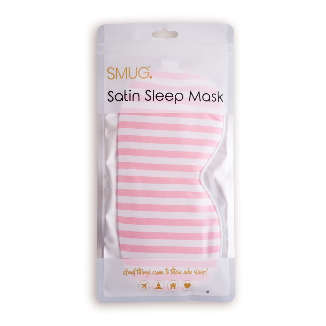 Contoured &amp; Satin Sleep Mask Double Pack &amp; Accessories Bag Set - Various Prints