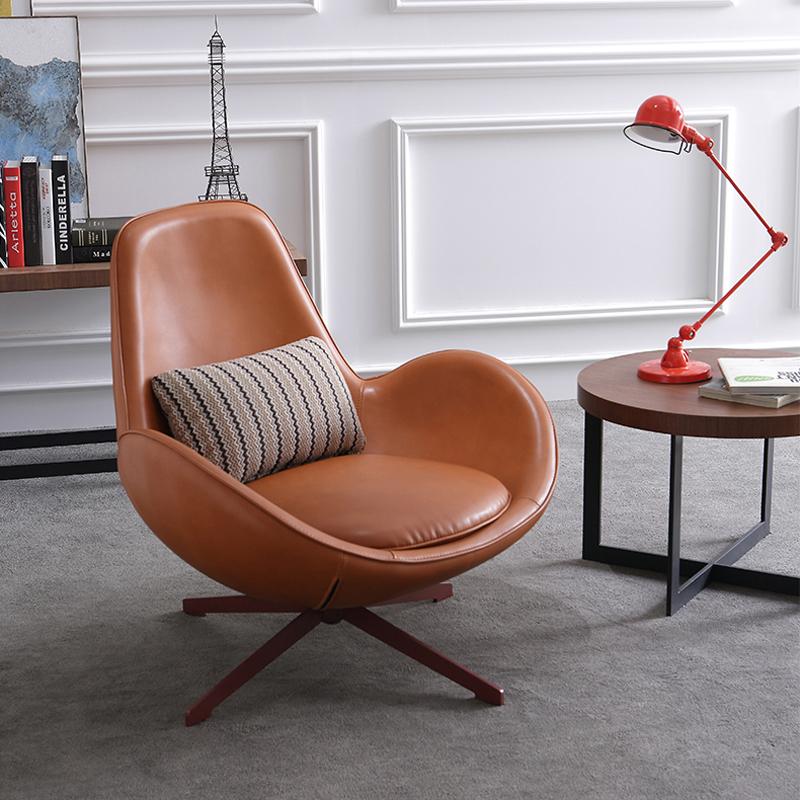 Snail Brown Chair, Leather