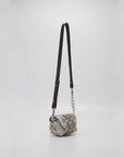 Handmade Leather Shoulder Bag in Snake Print