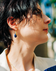 Medusa Gemstone Drop Earrings Amazonite