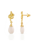 Medusa Small White Agate Drop Earrings