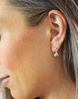 Snowdrop Silver & Gold Vermeil Drop Earrings
