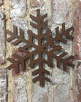 Large Rustic Metal Snowflake Decoration