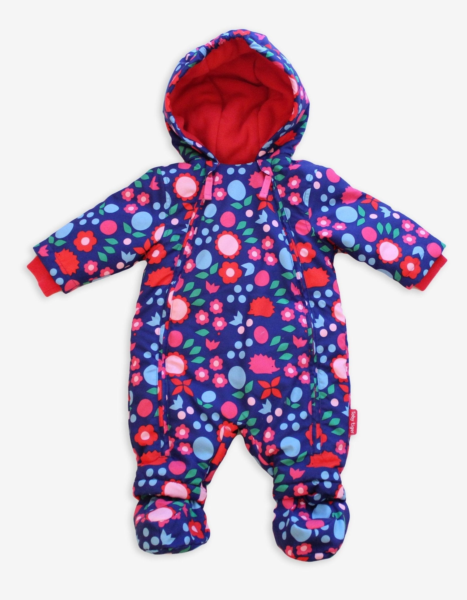 Cozy Hedgehog Snowsuit for Kids - Waterproof Winter Outfit with Fleece Lining and Removable Booties by Toby Tiger at brixbailey.com
