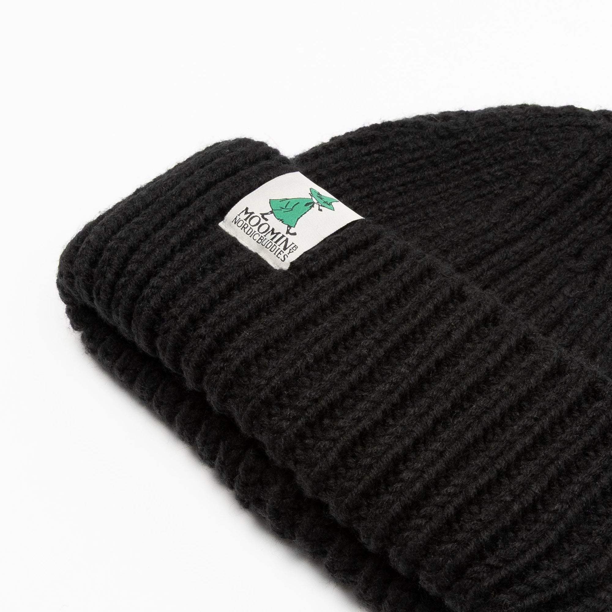 Snufkin Chunky Black Beanie