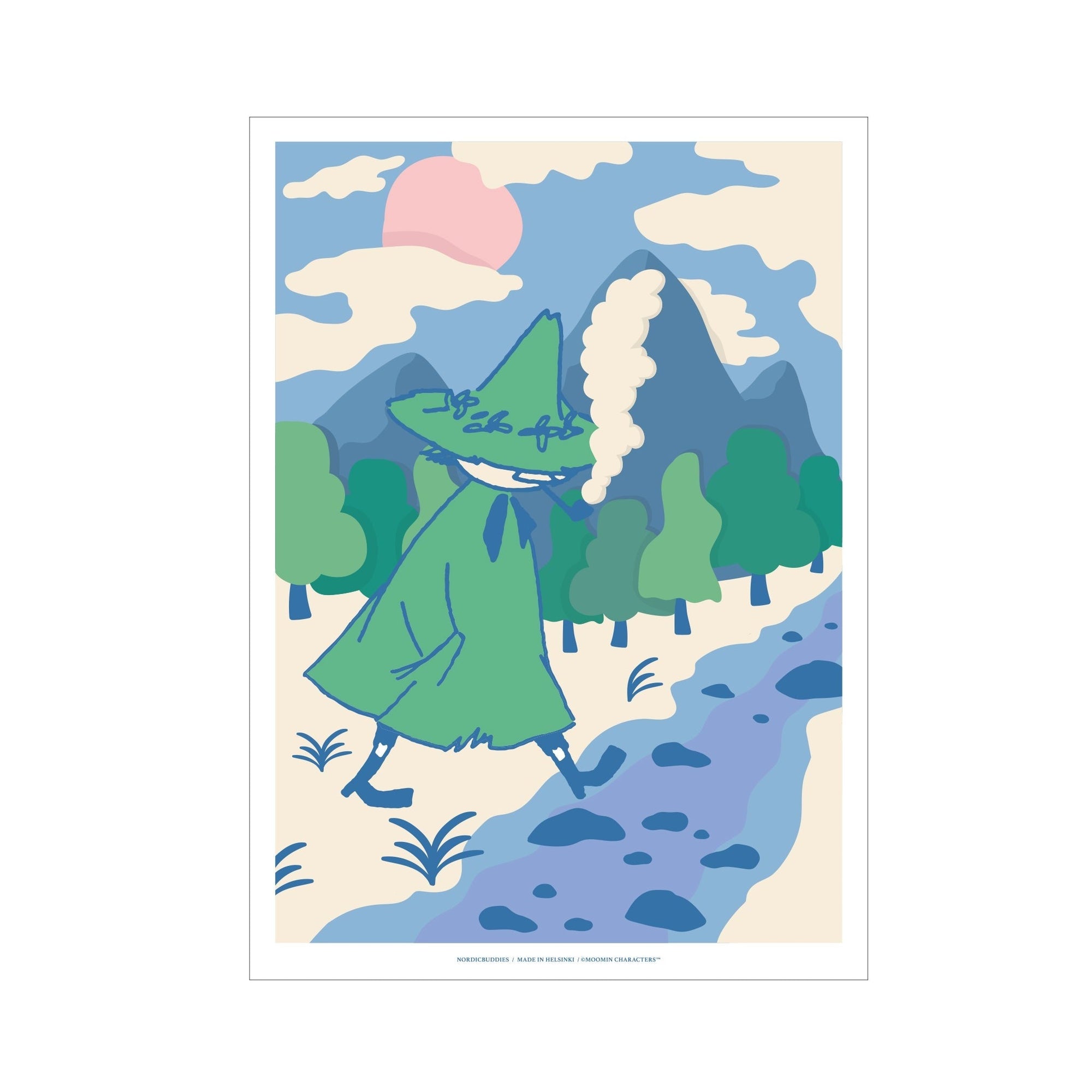 Snufkin Wall Art Poster 30x40 cm for Home Decor